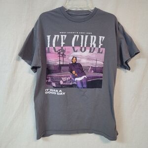 Ice Cube Graphic Music T-Shirt, Gray, Womens Medium